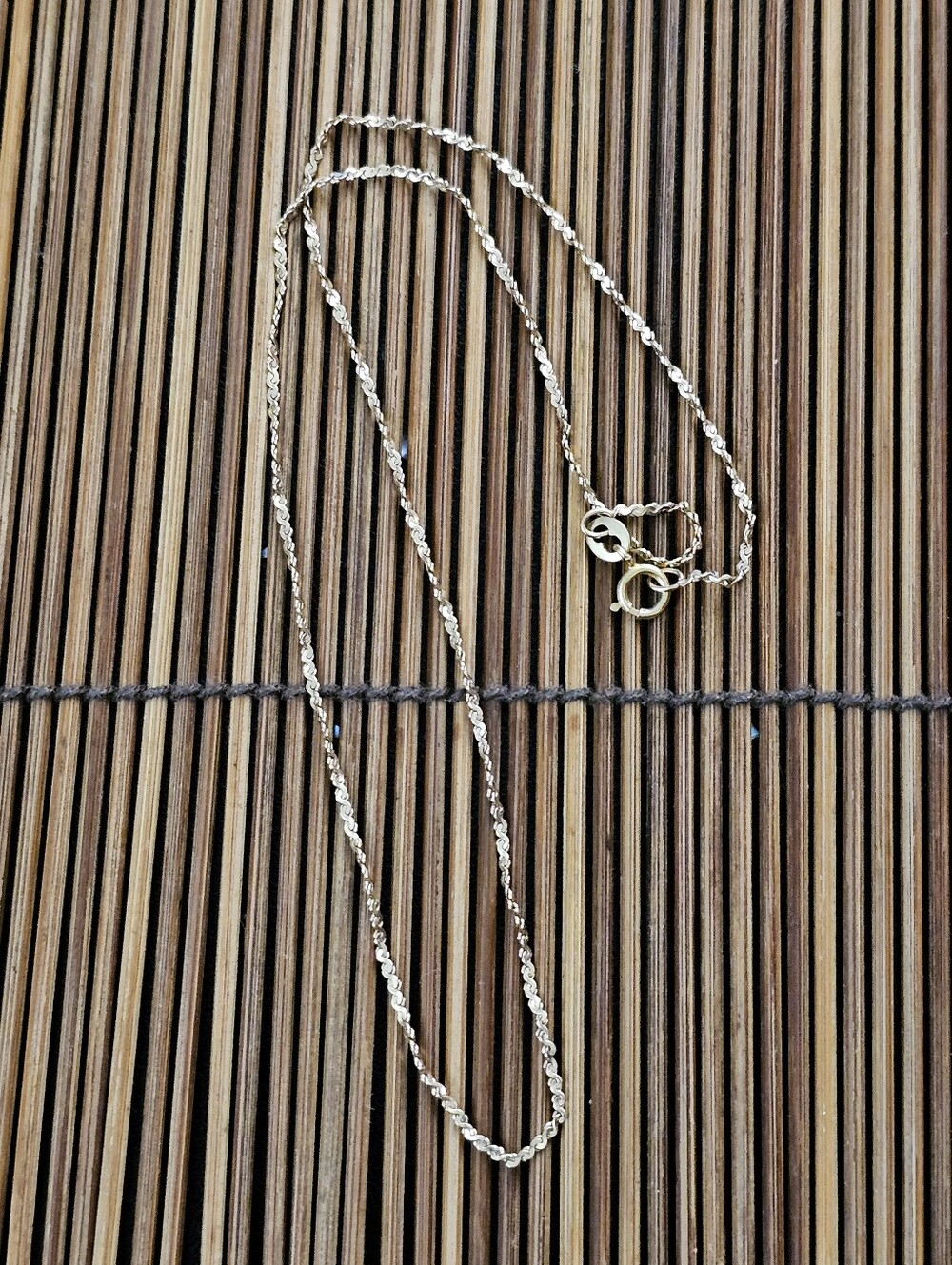 14k Yellow Gold Flat Chain Necklace